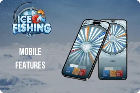Ice Fishing mobile gameplay on iOS and Android with responsive interface for UK players